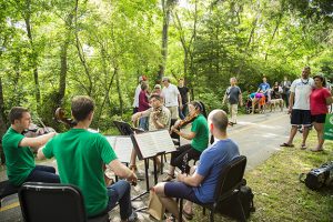 Artosphere trail concert series on Sunday, June 1, 2014, in Fayetteville, Arkansas. Photo by Beth Hall